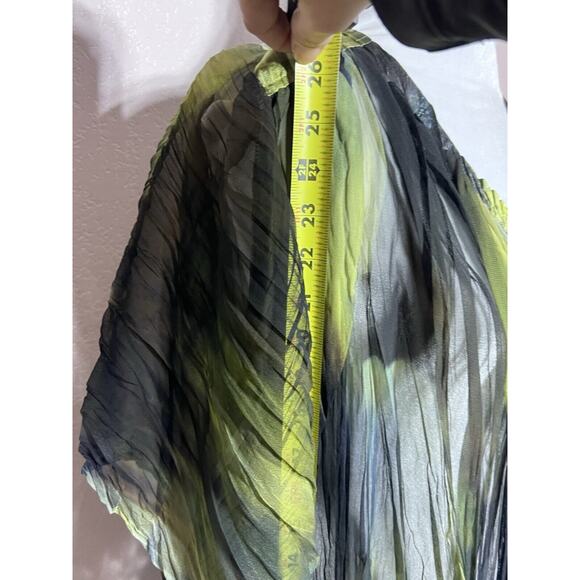 Komarov Top Blouse Women Small Abstract Print Crinkle Artsy Shirt Kimono Sleeves - Picture 4 of 4